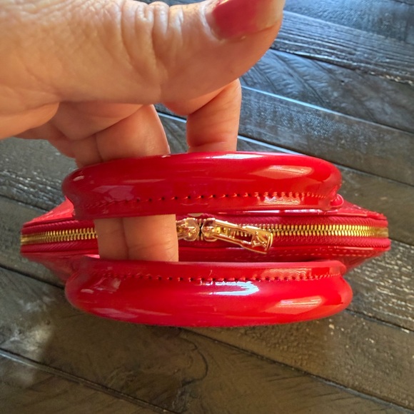 Red Vernis Alma BB Satchel with Gold Hardware,  New - Picture 11 of 17